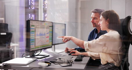 Poster - Working Analyst on Desktop Computer