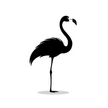 Black Flamingo Silhouette