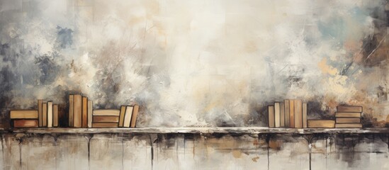 Poster - in the vintage book filled with abstract illustrations, the artist skillfully used texture and desig