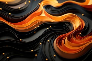Poster - Vibrant  Black and Orange Background with Rich Contrasting Colors Generative AI