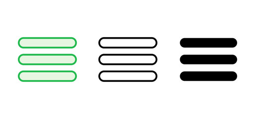 Menu Icon set. web menu icon. hamburger menu symbol