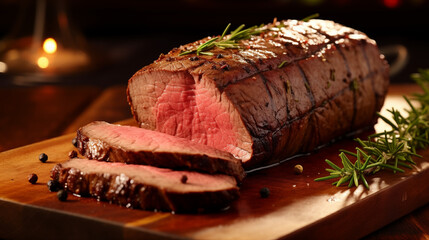 Wall Mural - christmas Roast Beef Tenderloin