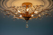 chandelier on the ceiling