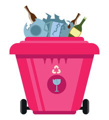 Sticker - waste management in crystal bin