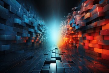 Aufkleber - futuristic journey through the depths of technological advancement generative ai