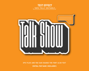 Talk show stickers text effect