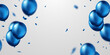 elegant blue balloon background For decorating festive events Vector illustration