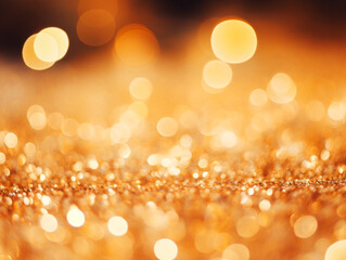 Poster - Sparkling gold bokeh effect on a textured background. Elegance concept. Generative AI