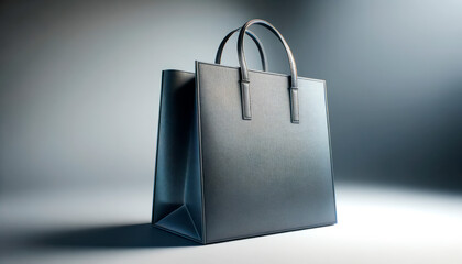 Poster - Elegant shopping bag mockup in a high contrast setting, perfect for high-end retail branding. Generative AI