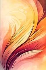 Wall Mural - abstract orange background with waves