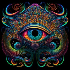 glowing third eye psychedelic design