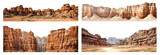 Fototapeta  - Set of picturesque canyons cut out