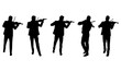 MAN PLAYING violin SILHOUETTES & VECTOR COLLECTION