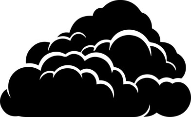 Clouds Silhouette Isolated On White Background Illustration Vector EPS