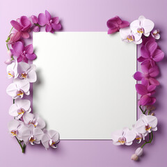 Poster - pink orchid frame