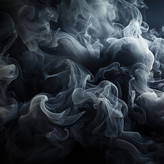 Poster - smoke on black background