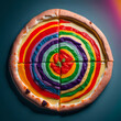 pizza thats made of rainbow food inside - target shape