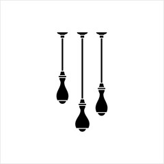 Wall Mural - Ceiling Lamp Icon, Home Ceiling Hanging Lighting Lamp