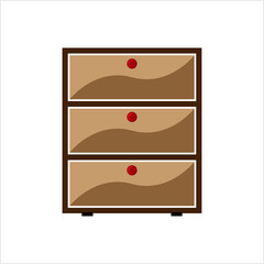 Wall Mural - Drawers Icon, Chest Of Drawers Icon