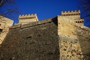 Wall Mural - Celano Castle in a winter day, Abruzzo, Italy