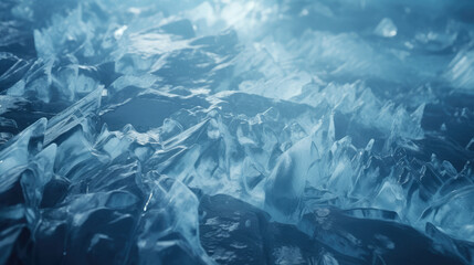 Close-up of south glacier melting. Creative concept of global warming. Huge ice block melting, earth protection, ozone layer violation.