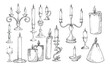candle handdrawn collection