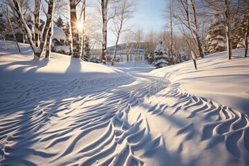 Wall Mural - Ski Trail Patterns - Generative AI