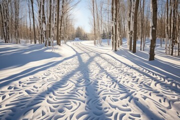 Canvas Print - Ski Trail Patterns - Generative AI