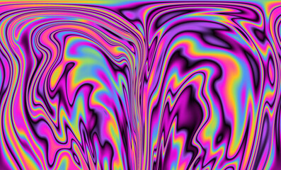 Poster - 
A vivid and mesmerizing scene filled with neon-toned glitched patterns, elevated by an enchanting polarization effect, creating a vibrant and trippy backdrop.