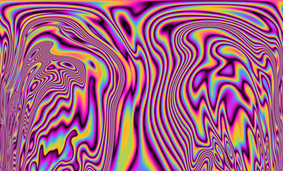 Poster - 
A vivid and mesmerizing scene filled with neon-toned glitched patterns, elevated by an enchanting polarization effect, creating a vibrant and trippy backdrop.
