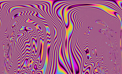 Poster - 
A vivid and mesmerizing scene filled with neon-toned glitched patterns, elevated by an enchanting polarization effect, creating a vibrant and trippy backdrop.