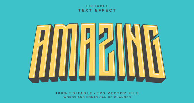 Editable text style effect - Amazing text style theme.
