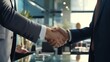 celebration partnership and business deal concept.Businessman handshake for teamwork of business merger and acquisition,successful negotiate,hand shake,two businessman shake hand with partner.