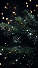 Poster - Christmas tree branches wallpaper.