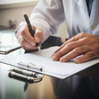 © DALU11 - Doctor making a prescription.