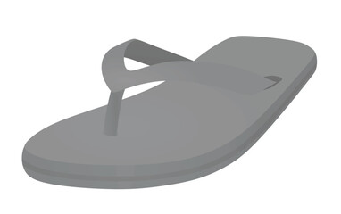 Sticker - Grey  flip flops. vector illustration