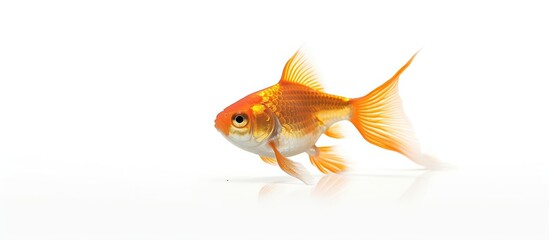 Wall Mural - gold fish isolated on background