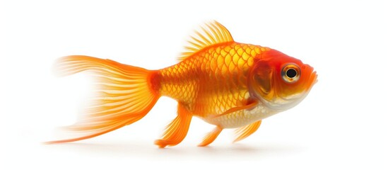 Wall Mural - gold fish isolated on background