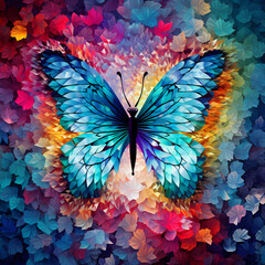 Poster - a pattern visualizing the butterfly effect in a digital realm