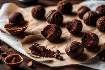 coffee beans and chocolate