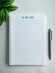 Wall Mural - To do list. Green text 