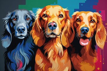 Wall Mural - Pet Portraits - Generative AI