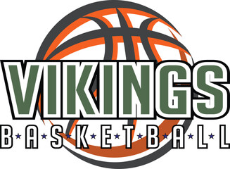 Wall Mural - vikings basketball graphic is a sports design template that includes graphic text, stars and a graph
