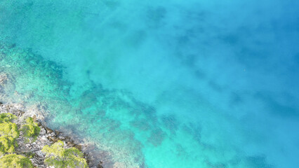 Canvas Print - Cape Amarandos beach in Skopelos, Greece - Aerial view