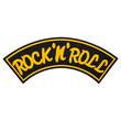 Embroidered patch Rock'n'Roll. Accessory for rockers, metalheads, punks, goths.