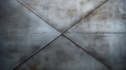 Wall Mural - Geometric metal texture with triangular patterns for a contemporary industrial aesthetic.