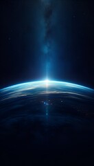 beautiful planet earth in space.