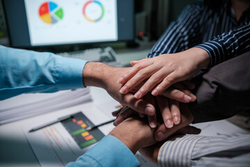 Poster - Success in negotiating and entering into business contracts, Meeting commitments in a meeting room at the office,