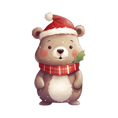 Wall Mural - Bear Christmas 