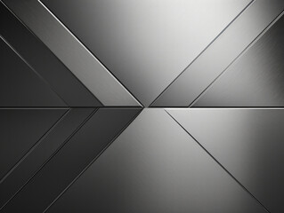 Wall Mural - Geometric lines and shapes on a matte black metal background.